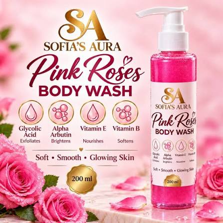 Sofia'sAura Lavender Beads Body Wash with glycolic & Alpha Arbutin