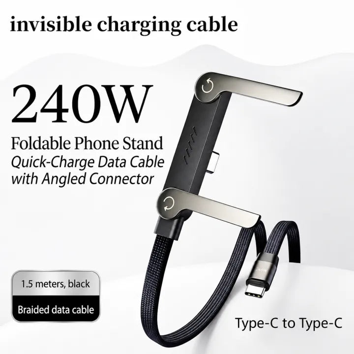 2-in-1 Charging Cable with Phone Stand